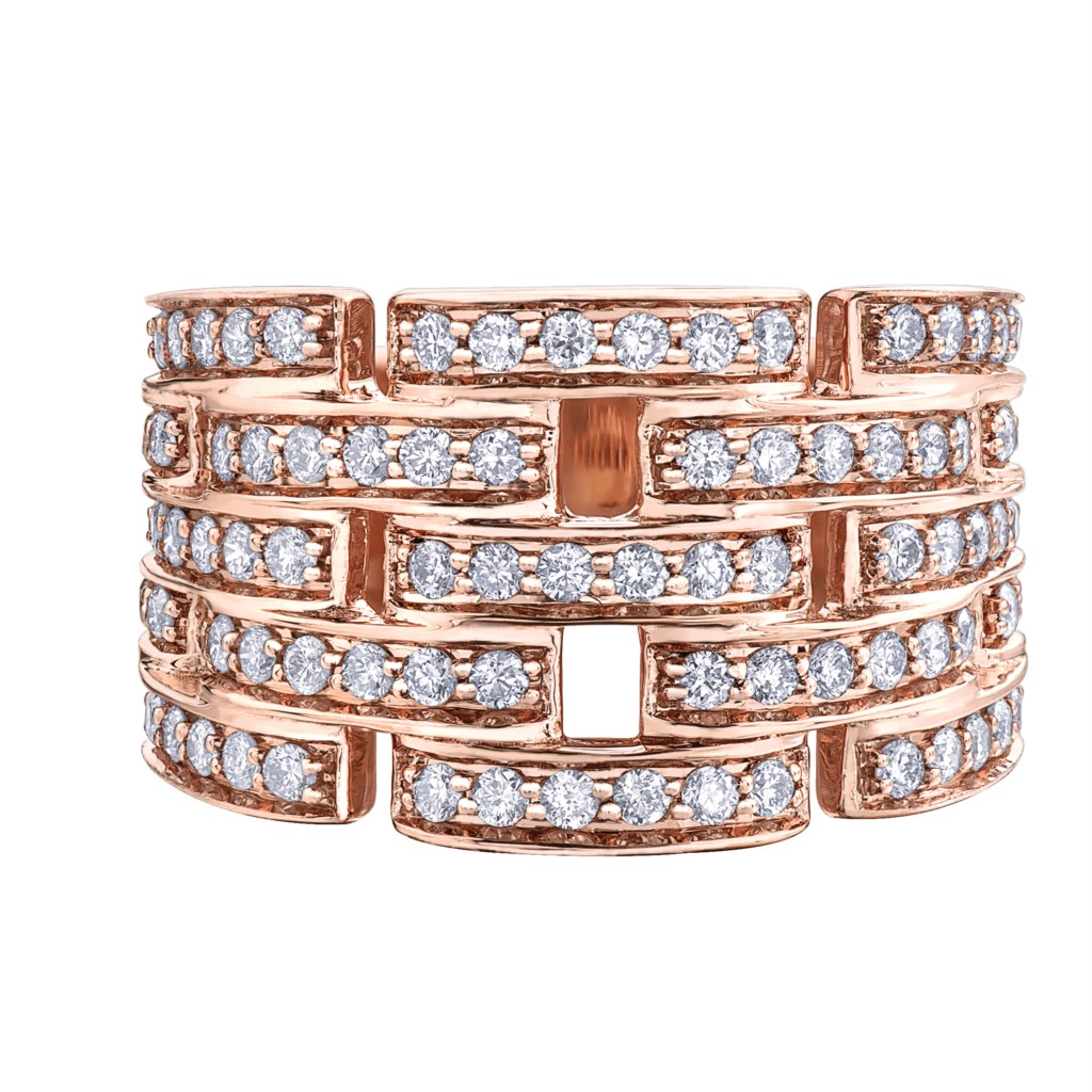 10kt rose gold 1.00ct fashion ring