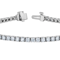 10k white gold 3.00ct tennis bracelet thumbnail 1