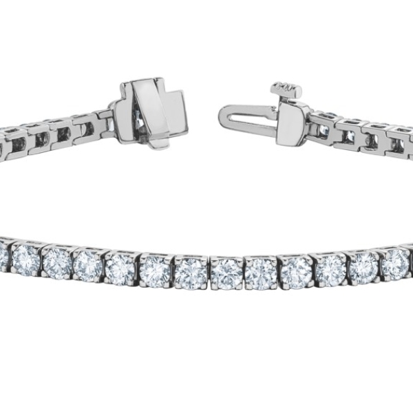 10k white gold 3.00ct tennis bracelet