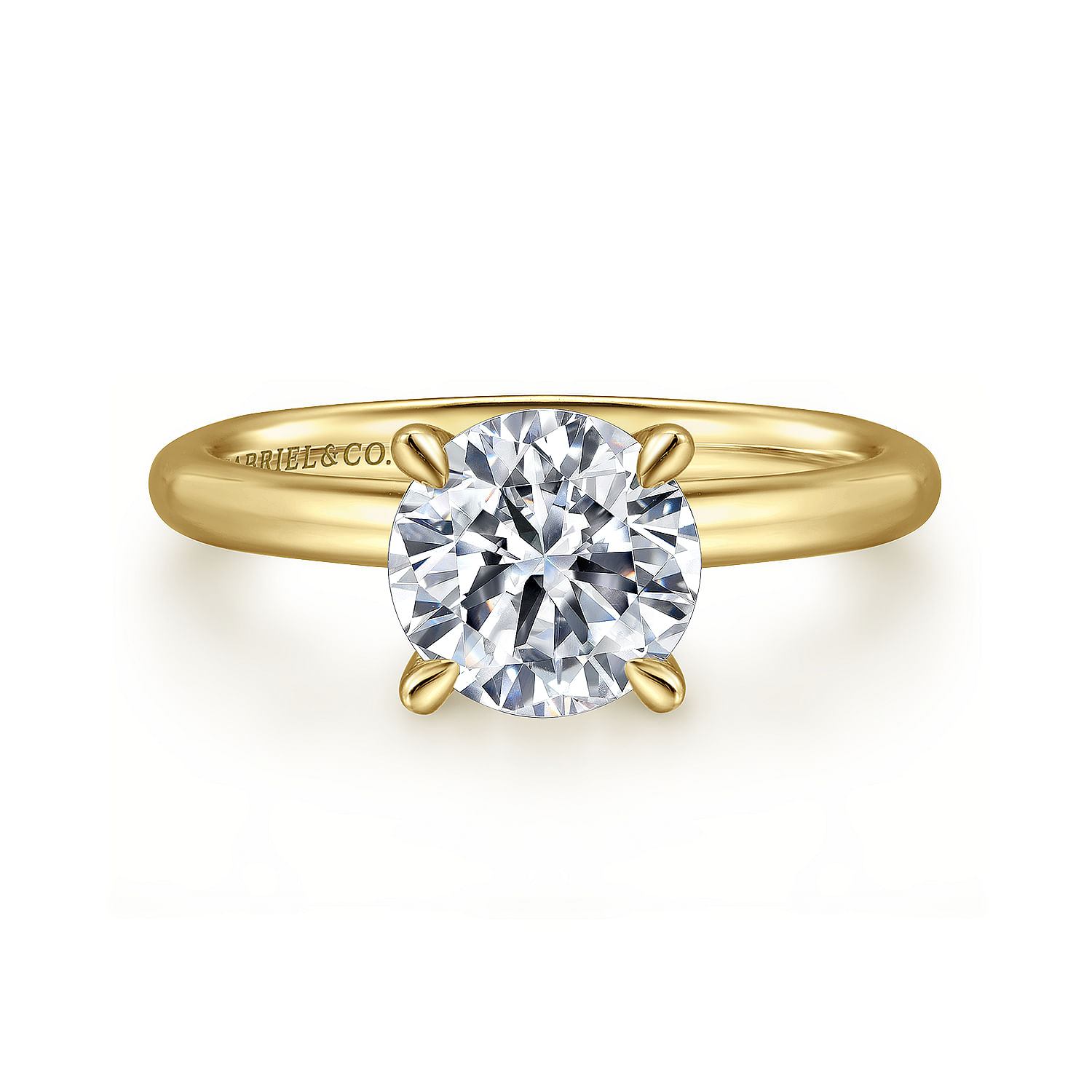 14K Yellow Gold Round Solitaire Engagement Ring 14K Yellow Gold Round Solitaire Engagement Ring