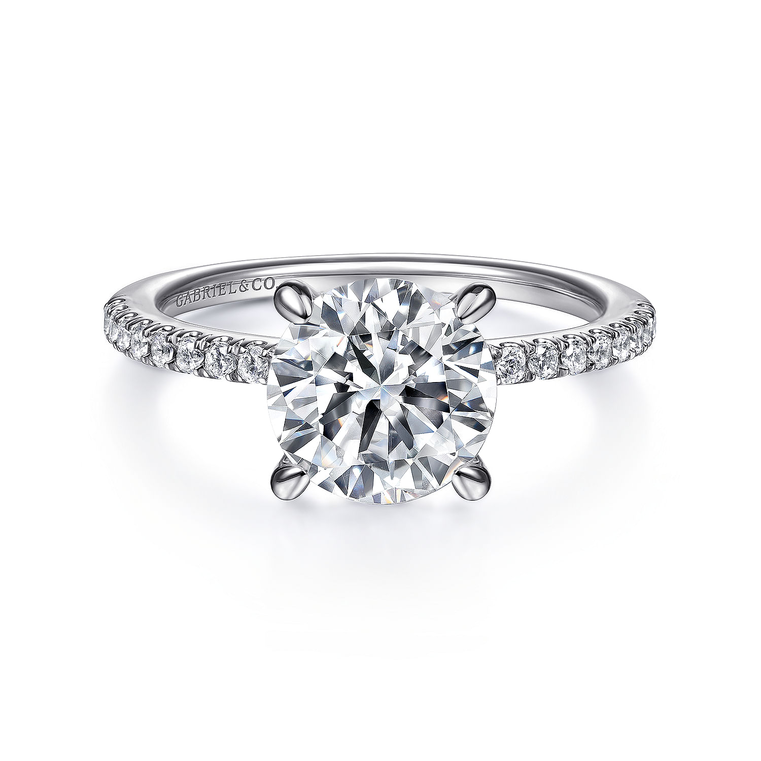 14K White Gold Round Diamond Engagement Ring 14K White Gold Round Diamond Engagement Ring