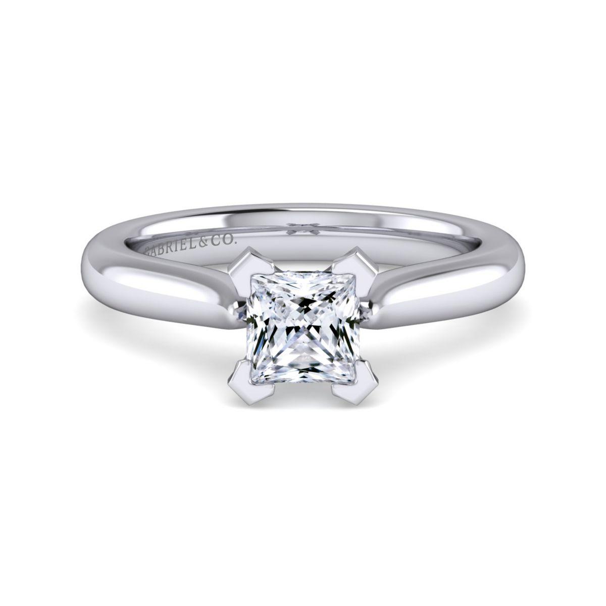14K White Gold Princess Cut Diamond Engagement Ring 14K White Gold Princess Cut Diamond Engagement Ring