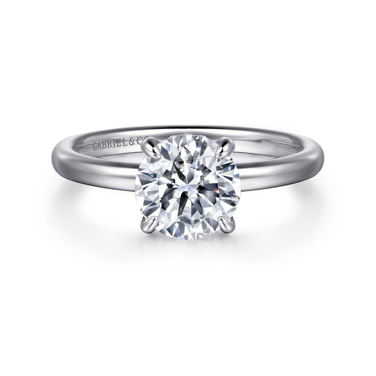 14K White Gold Round Diamond Engagement Ring 14K White Gold Round Diamond Engagement Ring