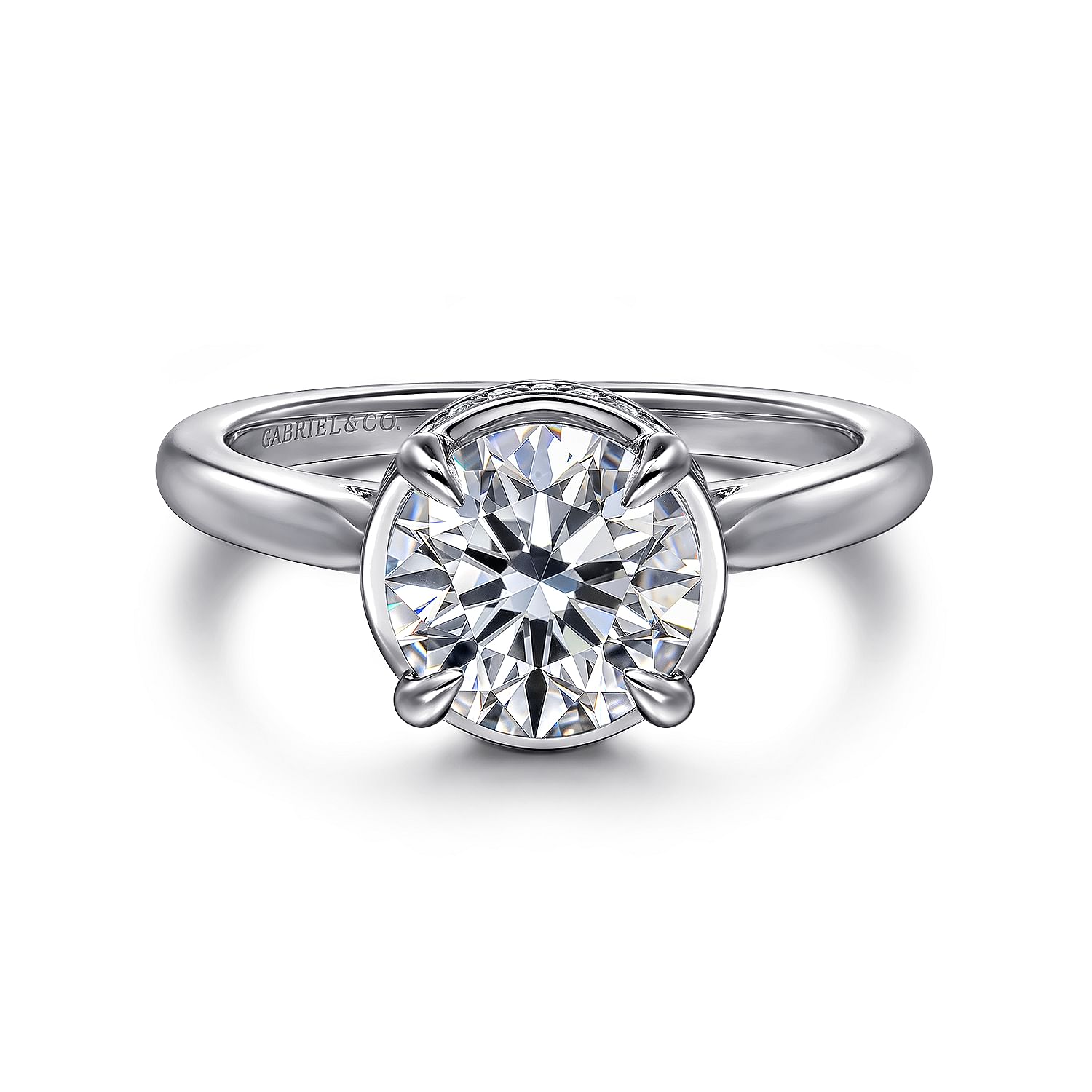 14K White Gold Round Diamond Engagement Ring 14K White Gold Round Diamond Engagement Ring