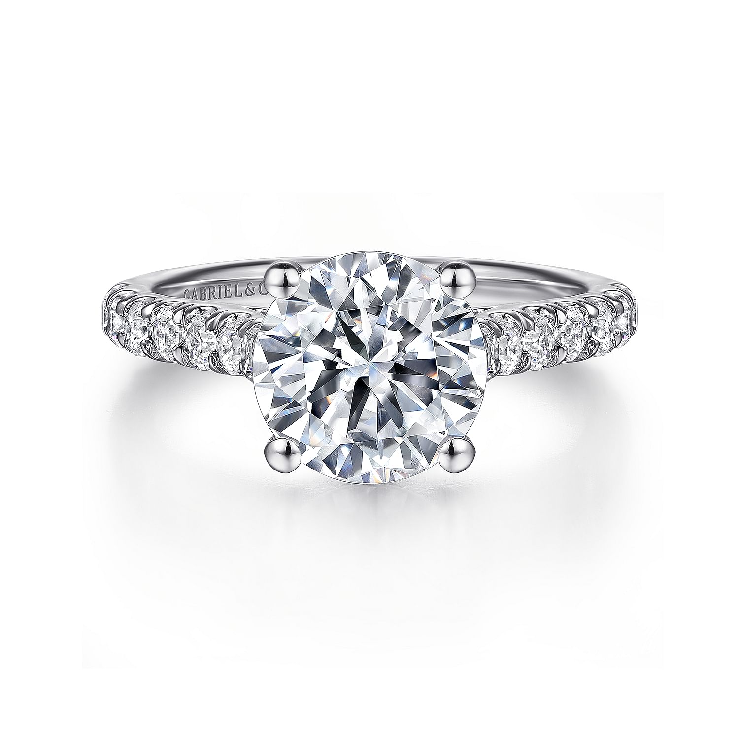 14K White Gold Round Diamond Engagement Ring 14K White Gold Round Diamond Engagement Ring