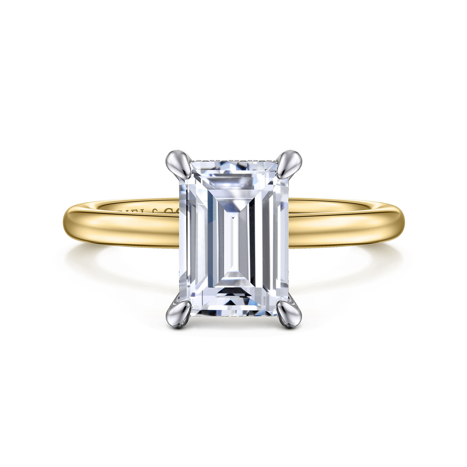14K Mix Of White And Yellow Gold Diamond Engagement Ring 14K Mix Of White And Yellow Gold Diamond Engagement Ring