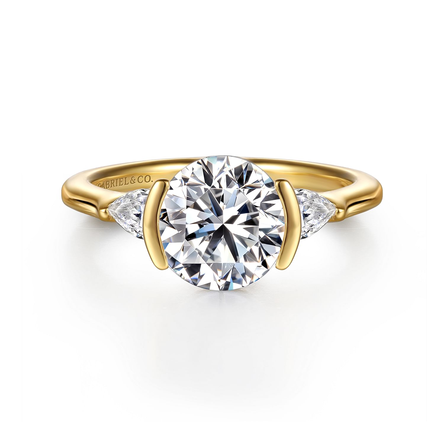 14K Yellow Gold Diamond Engagement Ring