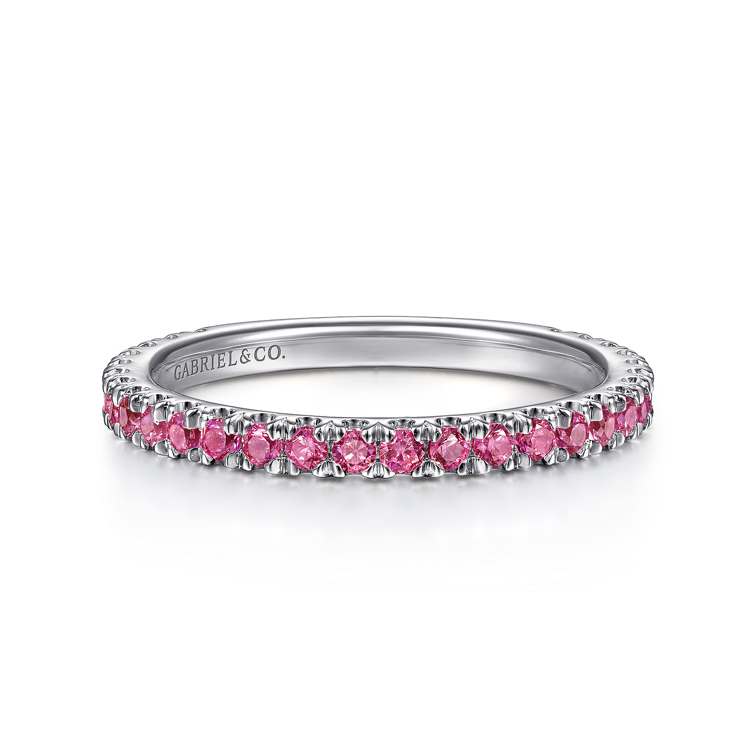 14K White Gold Ruby Stackable Ring 14K White Gold Ruby Stackable Ring