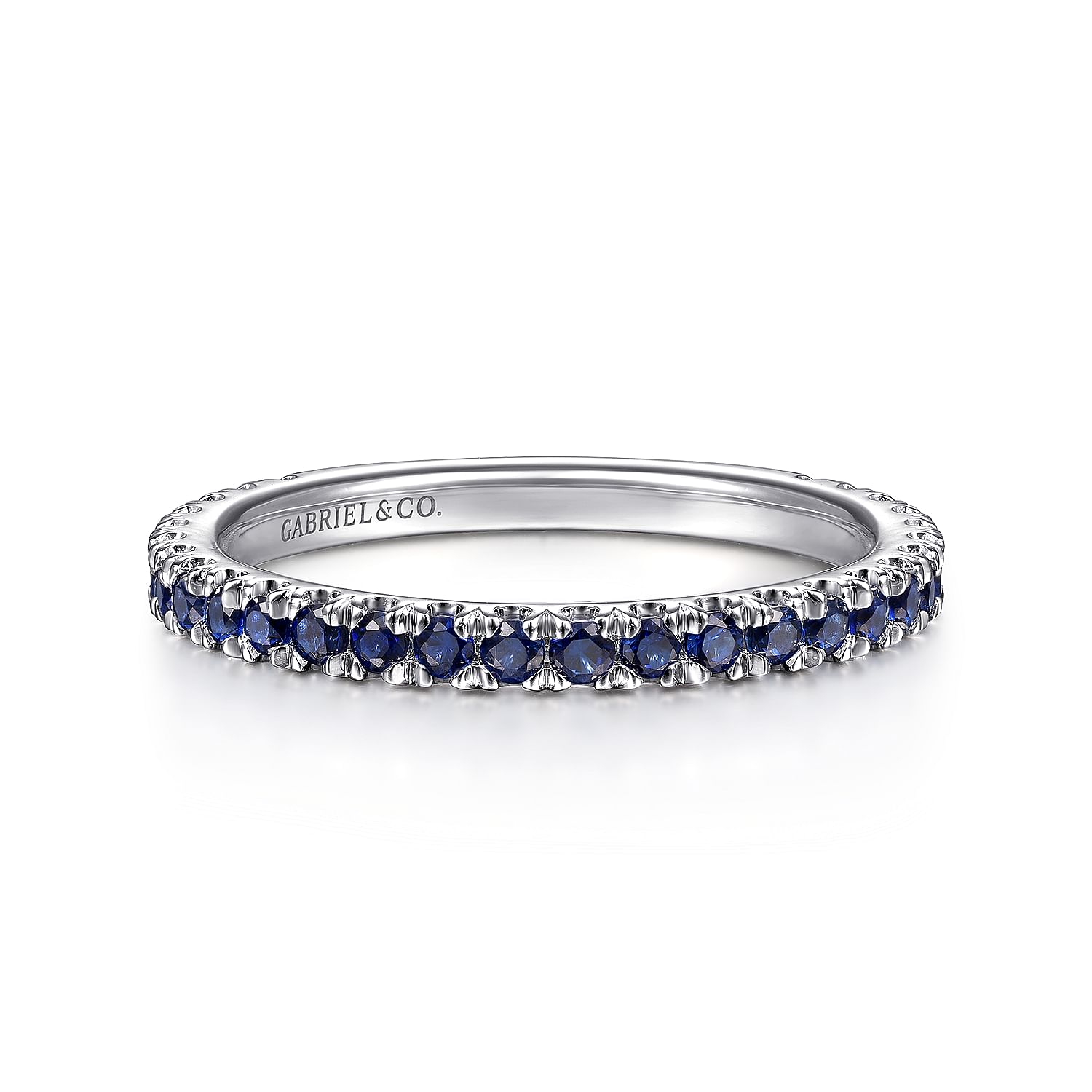 14K White Gold Sapphire Stackable Ring 14K White Gold Sapphire Stackable Ring