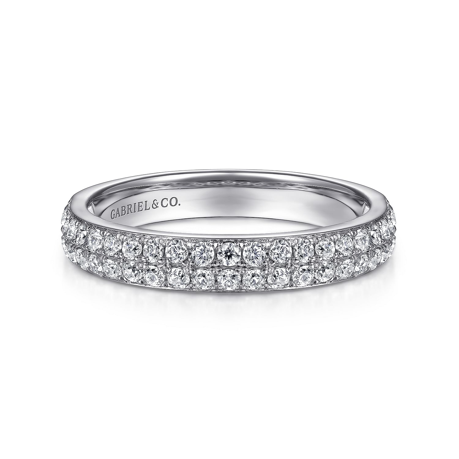 14K White Gold Diamond Pave Band Ring 14K White Gold Diamond Pave Band Ring