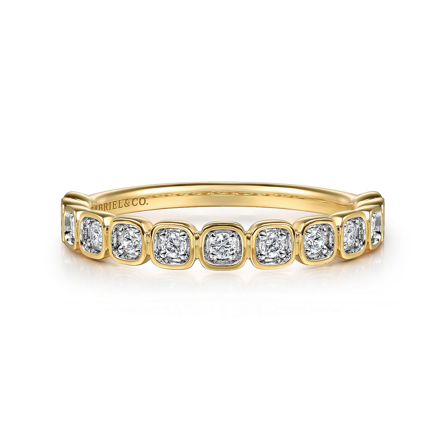 14K Yellow Gold Diamond Stackable Ring 14K Yellow Gold Diamond Stackable Ring