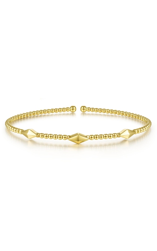 14K Yellow Gold Bujukan Pyramid Stations Bangle