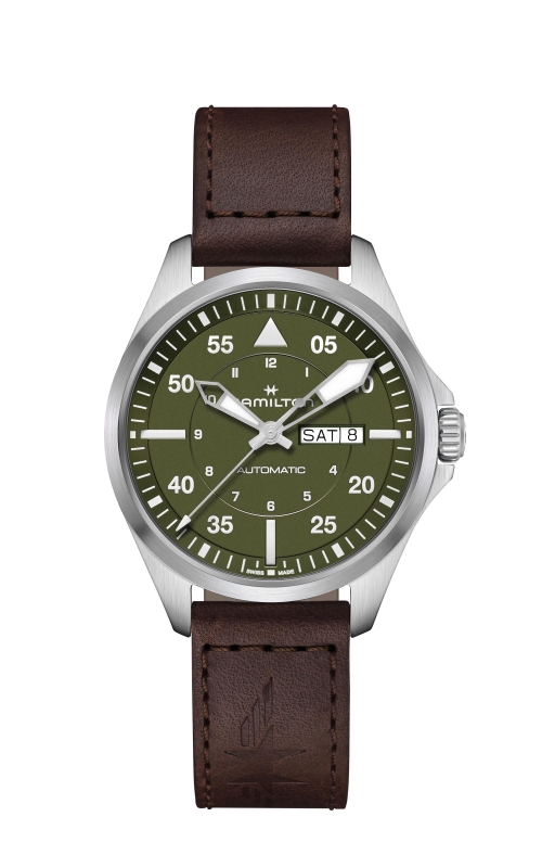 Khaki Aviation Pilot Day Date Auto H64635560