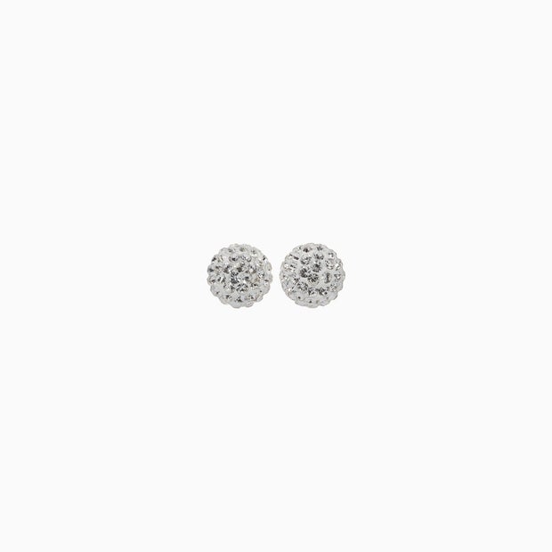 Small Sparkle Ball Studs - White Small Sparkle Ball Studs - White