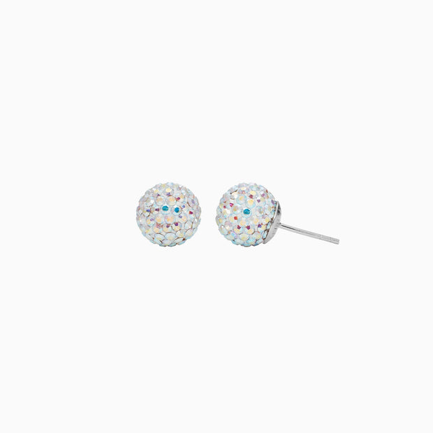 Medium Sparkle Ball Studs - Aurora Borealis Medium Sparkle Ball Studs - Aurora Borealis