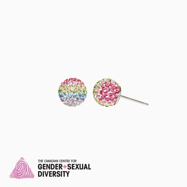 Medium Sparkle Ball Studs - Prism Medium Sparkle Ball Studs - Prism