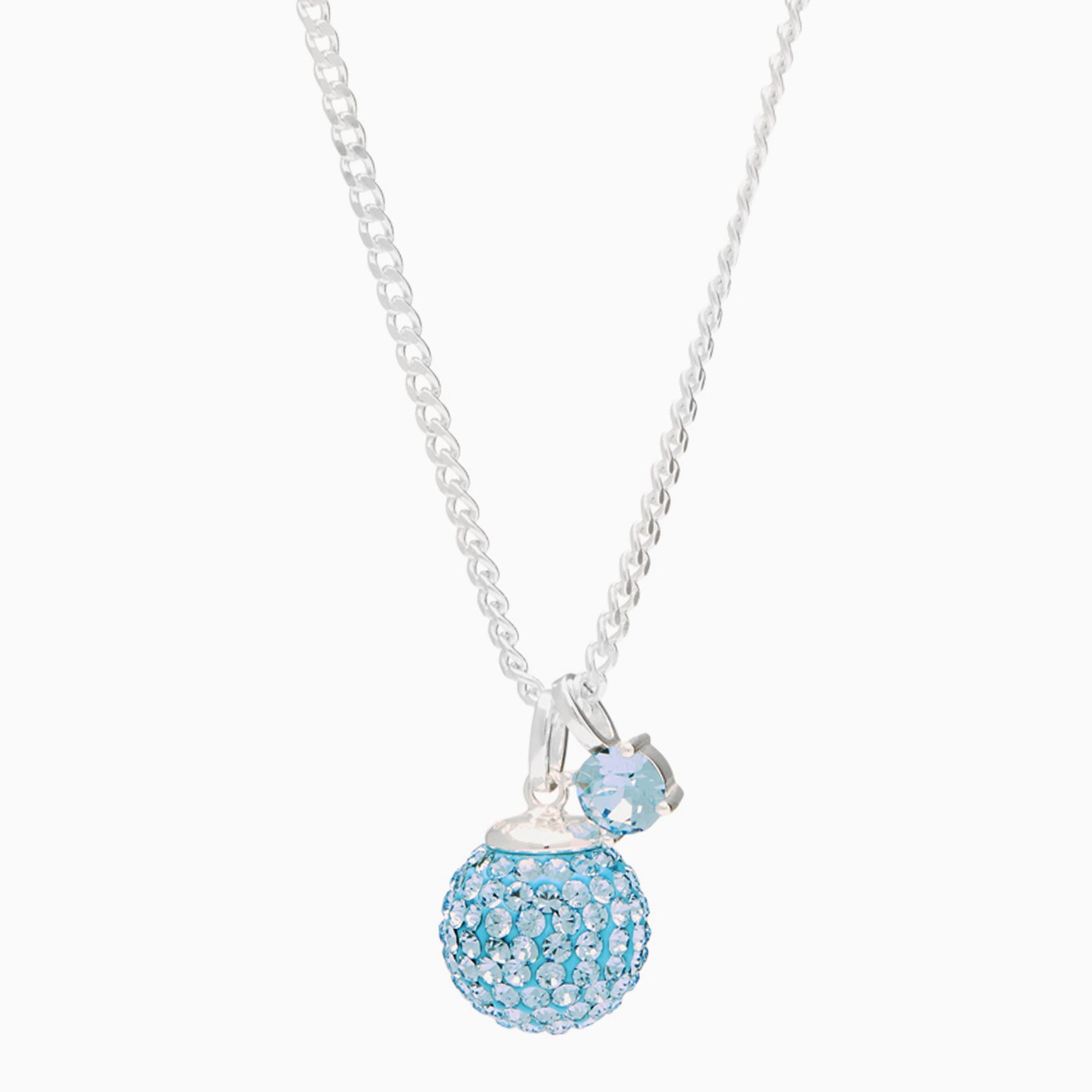 Birthstone Sparkle Pendant - March Aquamarine Crystal