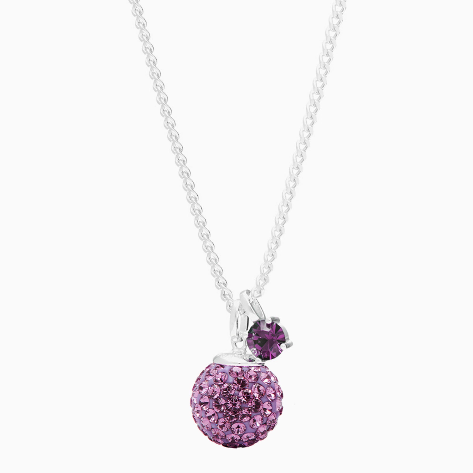 Birthstone Sparkle Pendant - February Amethyst Crystal Birthstone Sparkle Pendant - February Amethyst Crystal