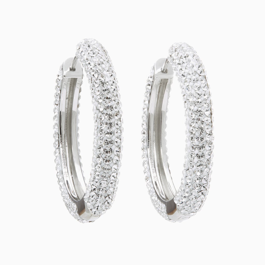 Sparkle Hoops - Large - White Sparkle Hoops - Large - White