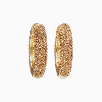 Sparkle Hoops - Medium - Gold Sparkle Hoops - Medium - Gold