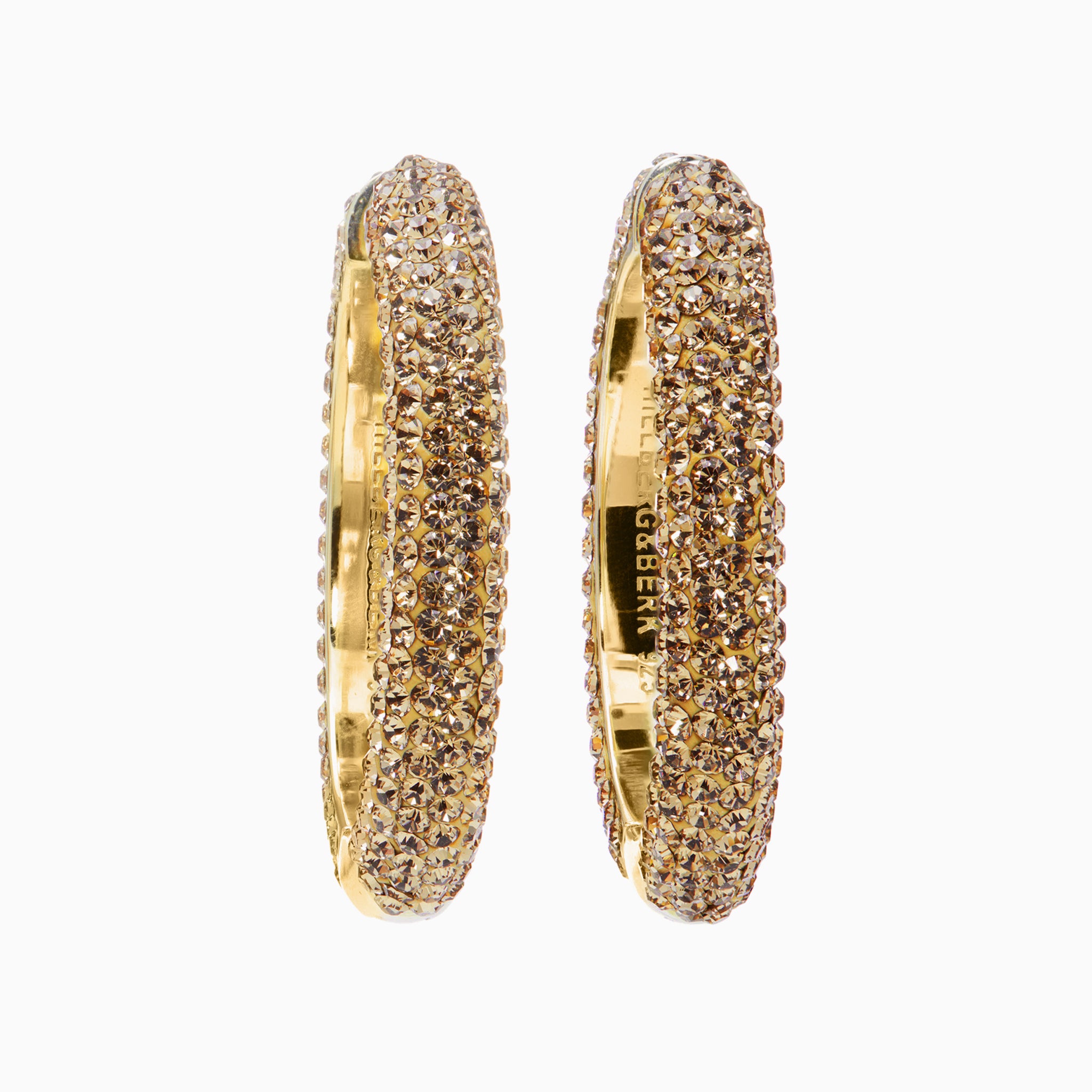 Sparkle Hoops - Large - Gold Sparkle Hoops - Large - Gold