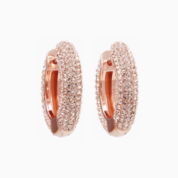 Sparkle Hoops - Medium - Rose Gold Sparkle Hoops - Medium - Rose Gold