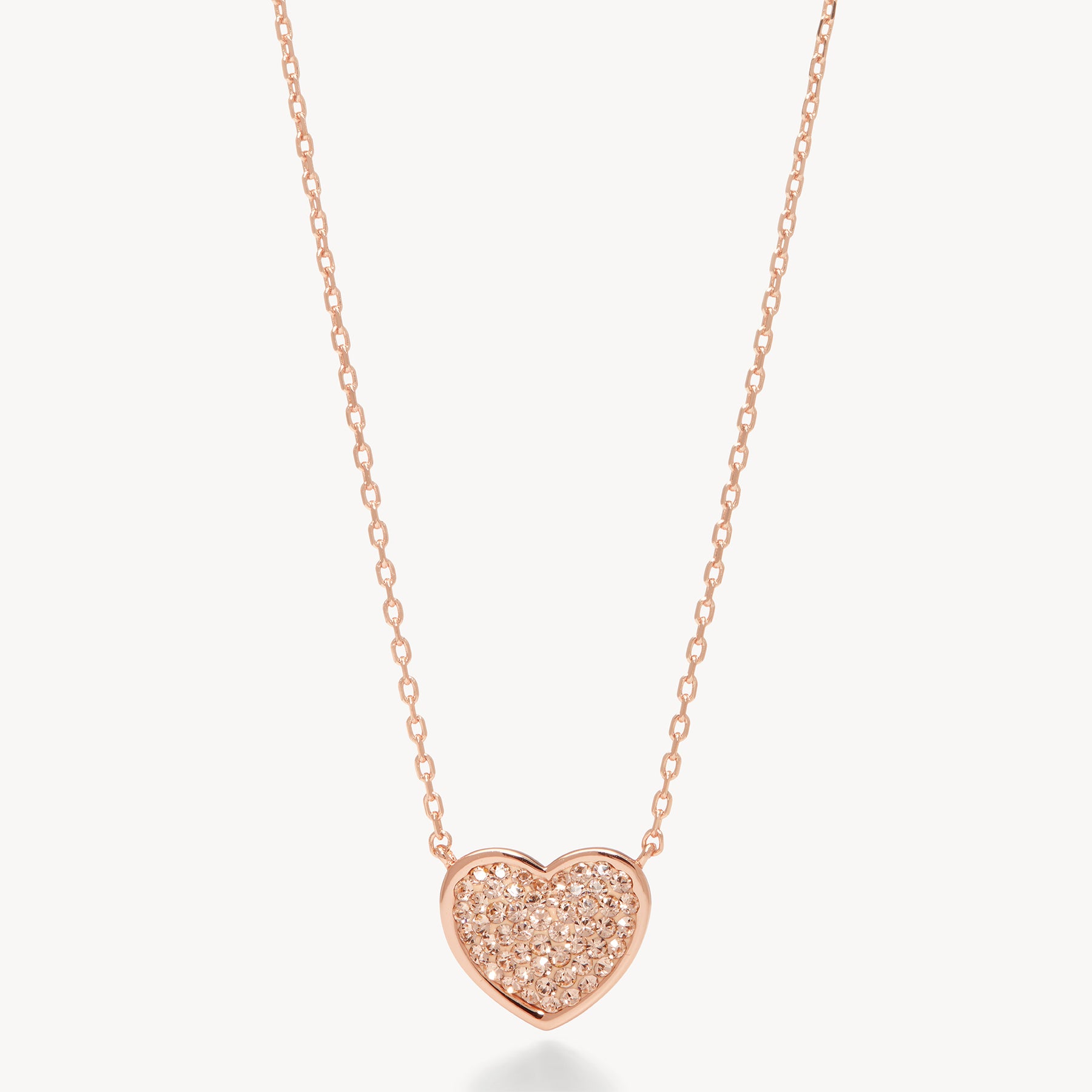 Sparkle Heart Pendant Necklace - Rose Gold Sparkle Heart Pendant Necklace - Rose Gold