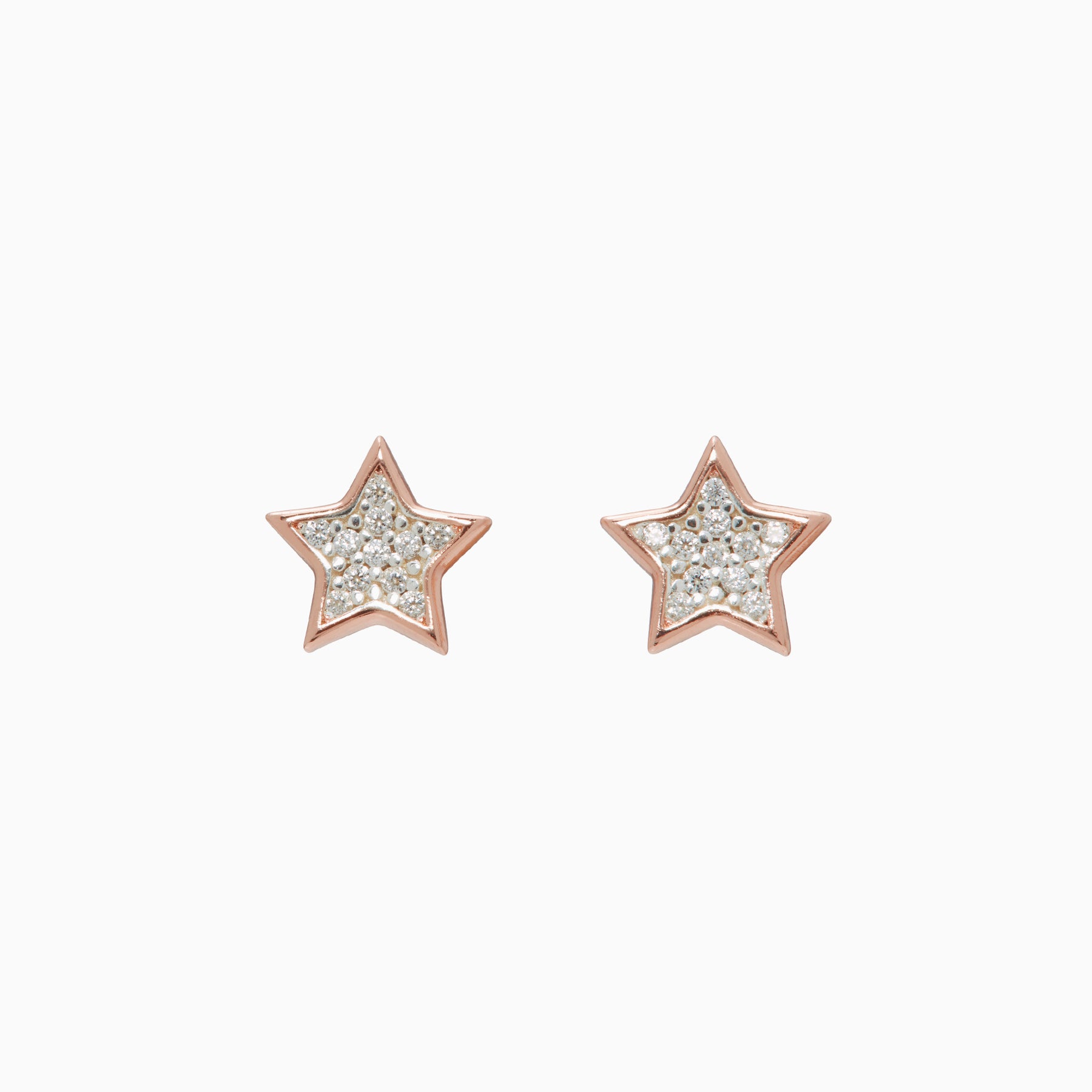 Mini Pavé Star Studs - Rose Gold Mini Pavé Star Studs - Rose Gold