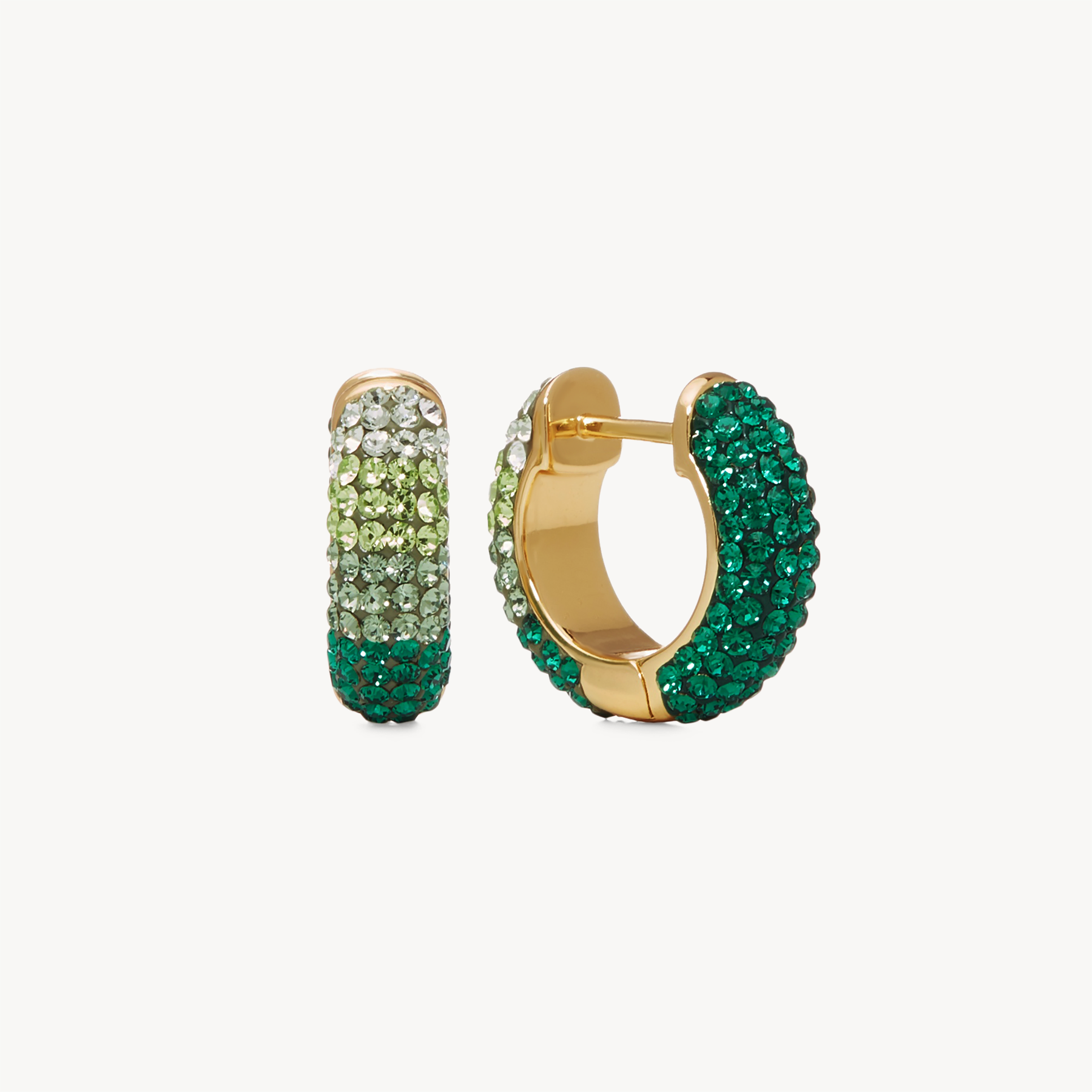 Holiday Sparkle Reversible Hoops - Small - Evergreen