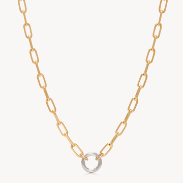 Clip Charm Chain - Gold Chain - Silver Link