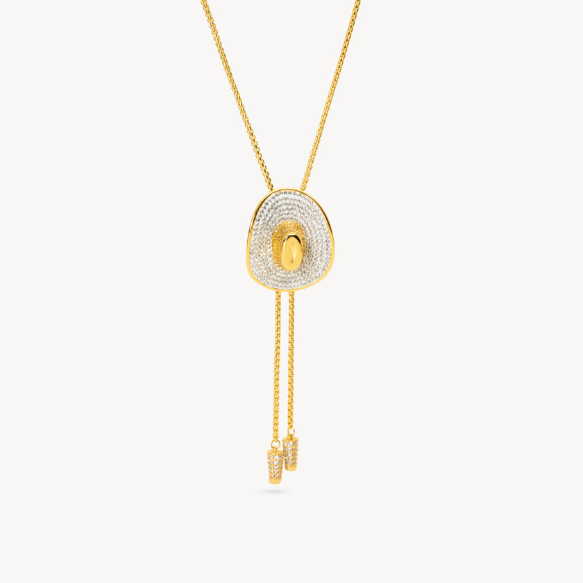 Cowgirl Hat Bolo Tie - Gold Cowgirl Hat Bolo Tie - Gold