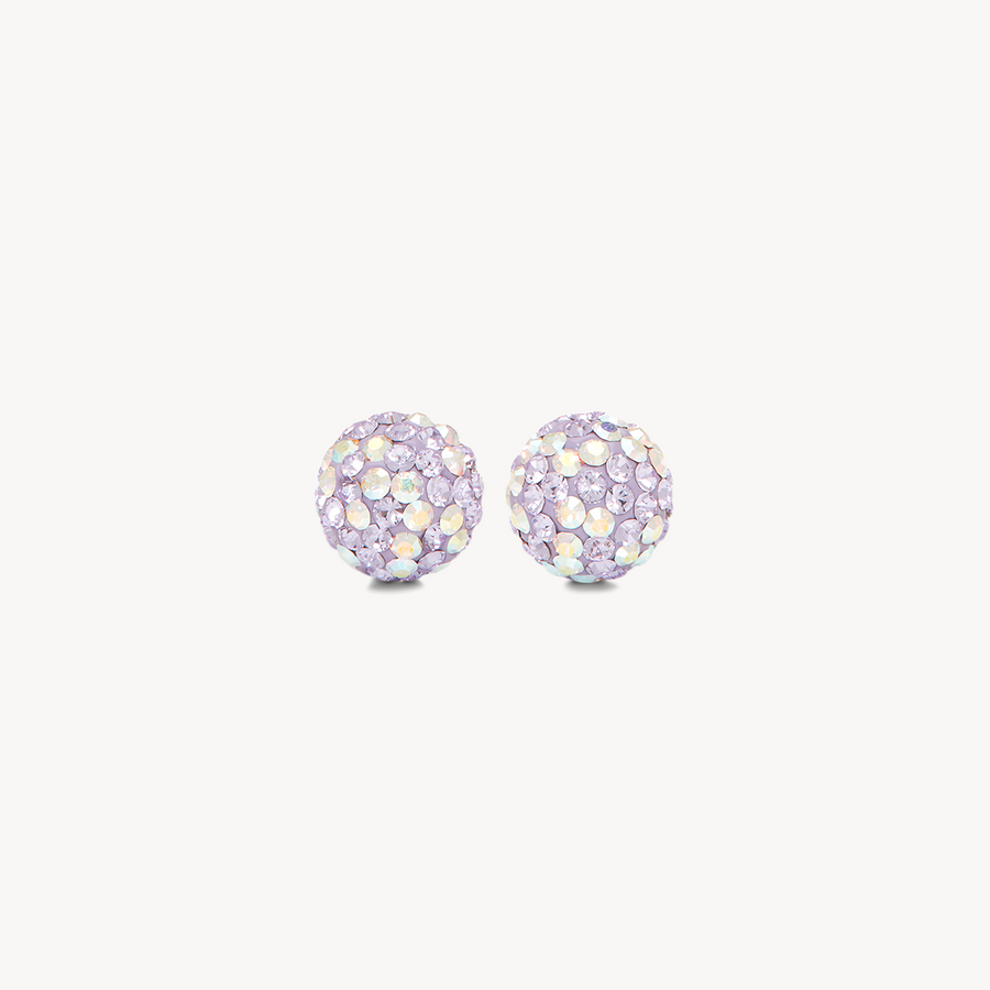 Small Sparkle Ball Studs - Orchid