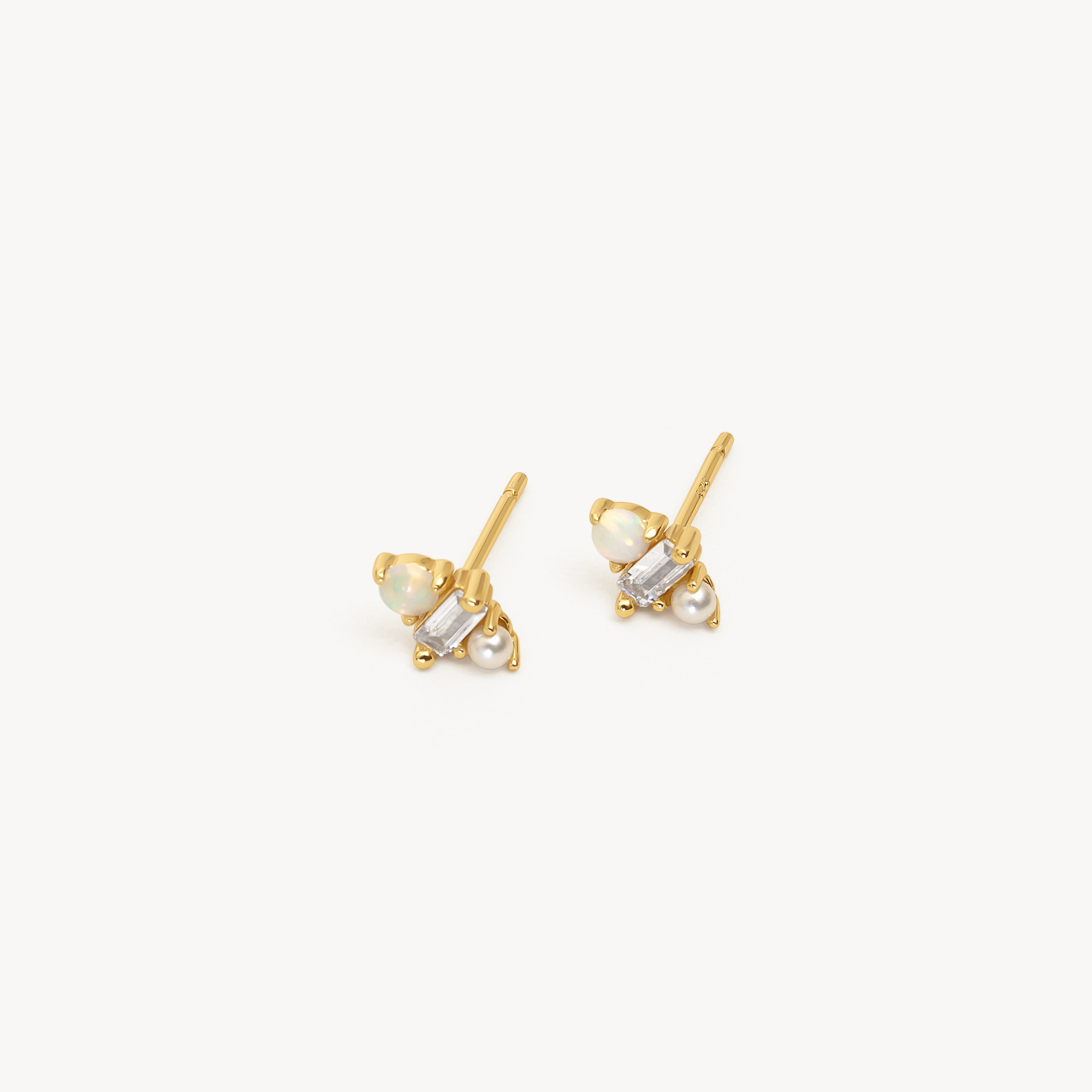 Mini Opal Cluster Studs - Gold Mini Opal Cluster Studs - Gold