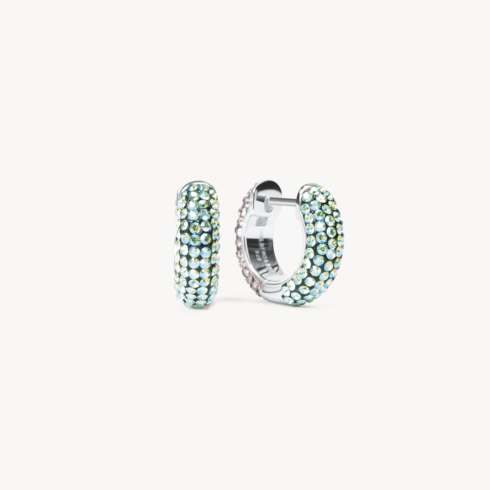 Reversible Sparkle Hoops - Serpentine/Lunar