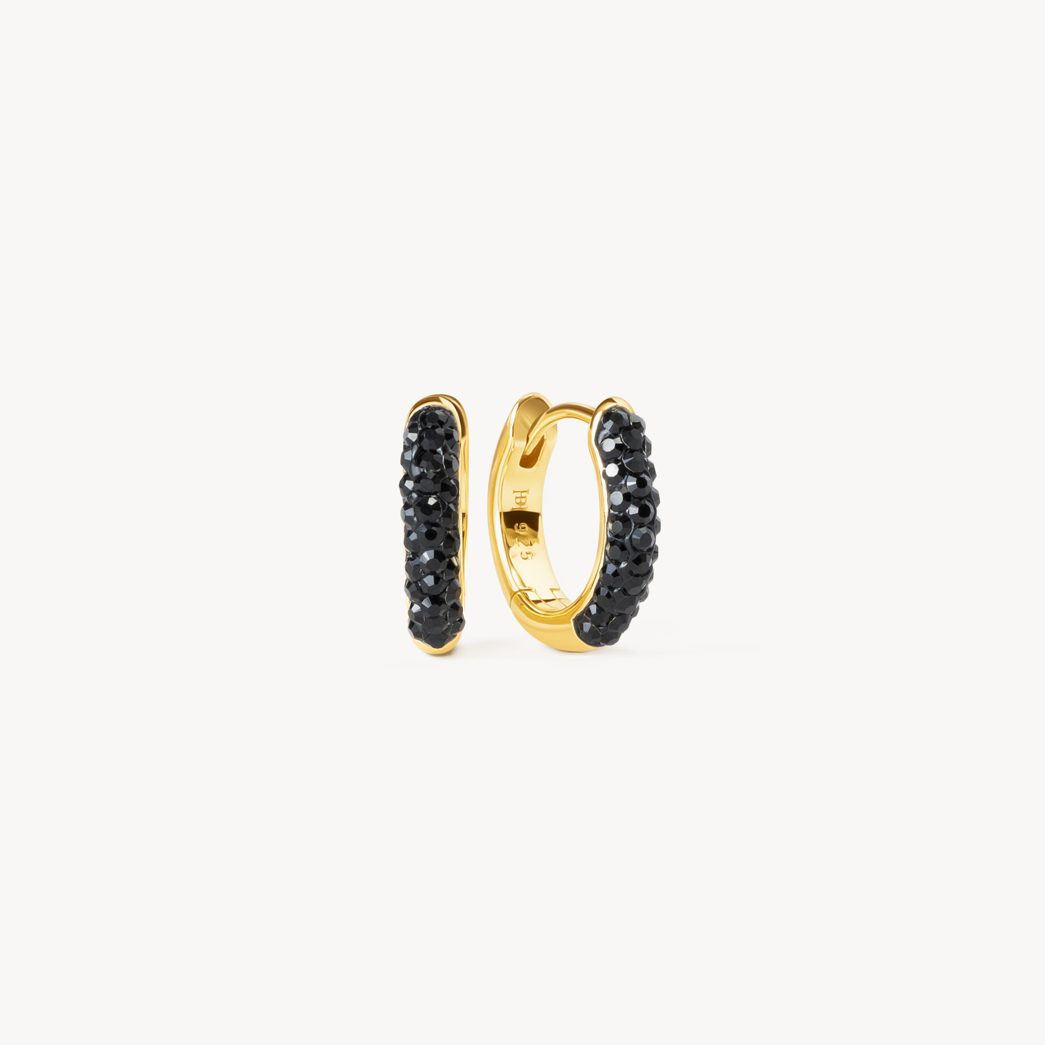 Always On Sparkle Hoops - Black Always On Sparkle Hoops - Black
