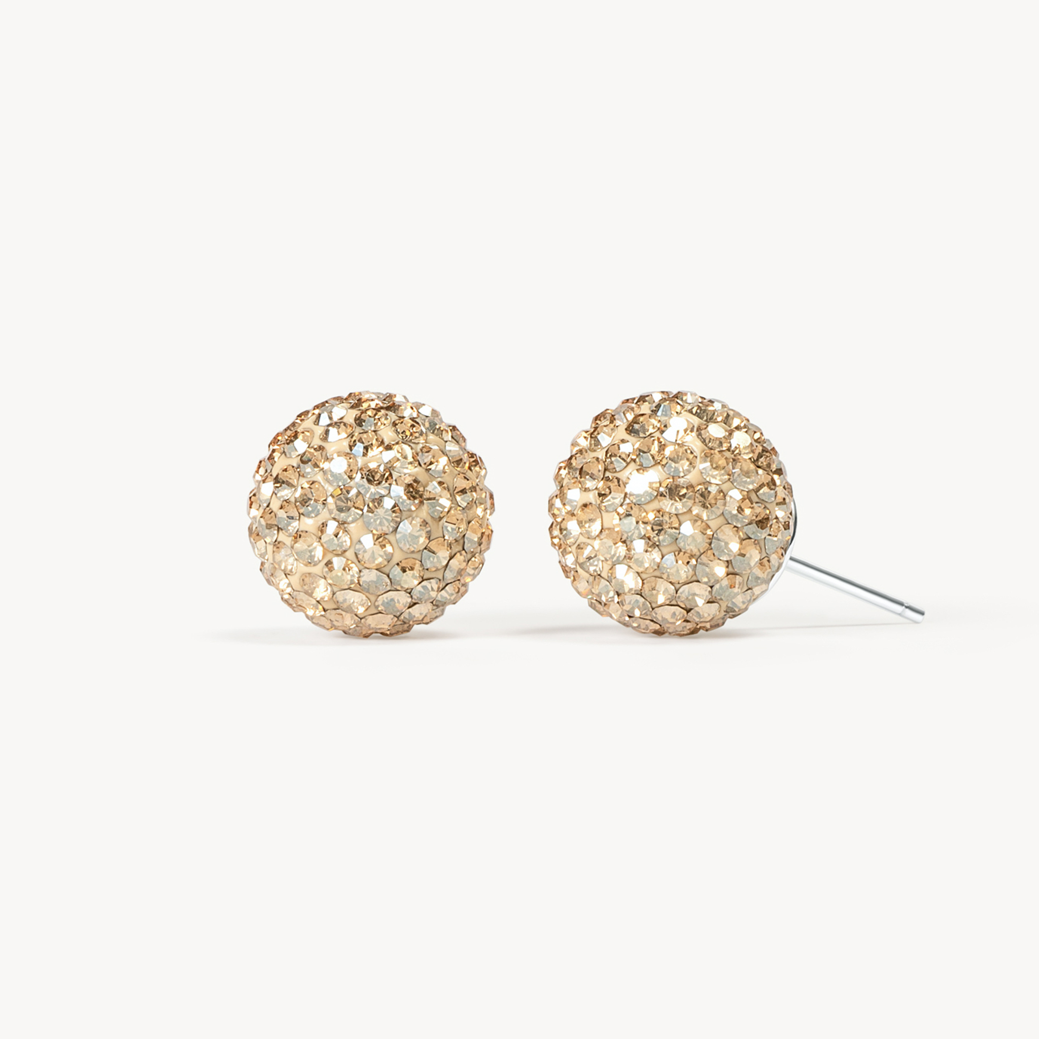 Large Sparkle Ball Studs - Soft Gold Large Sparkle Ball Studs - Soft Gold
