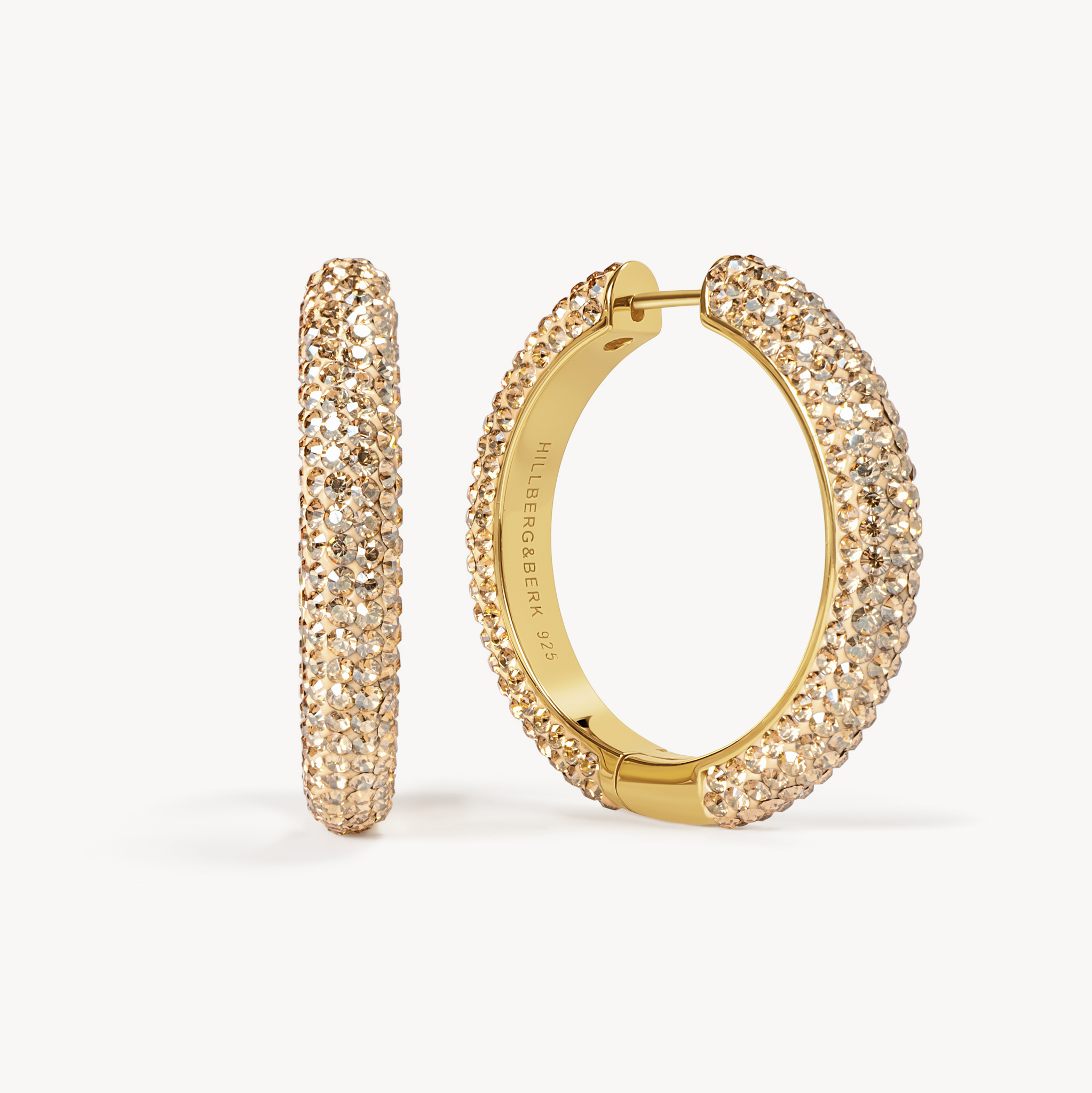 Sparkle Hoops - Large - Soft Gold Sparkle Hoops - Large - Soft Gold