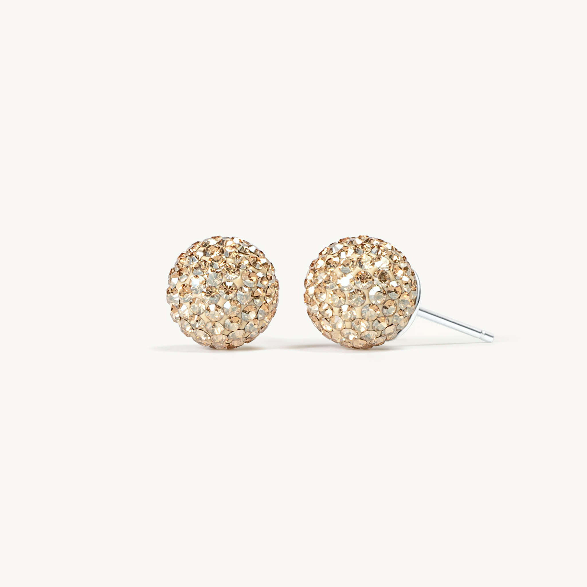 Medium Sparkle Ball Studs - Soft Gold Medium Sparkle Ball Studs - Soft Gold