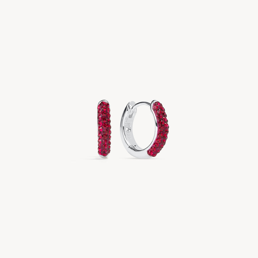 Always On Sparkle Birthstone Hoops - July Always On Sparkle Birthstone Hoops - July