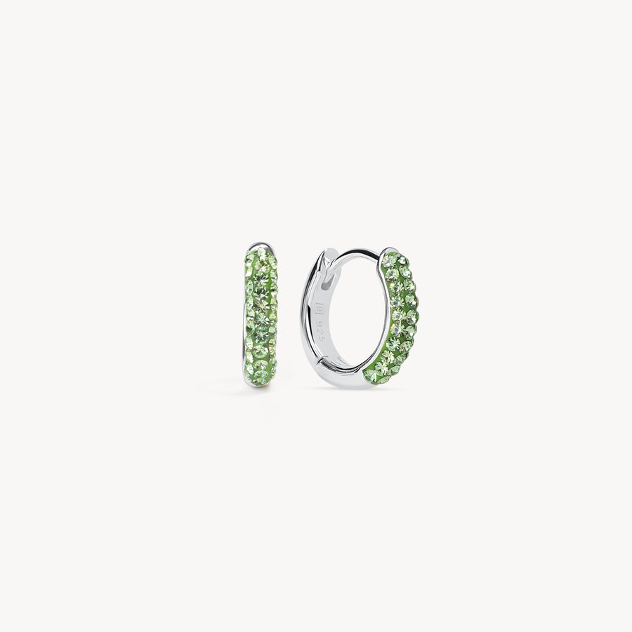 Always On Sparkle Birthstone Hoops - August Always On Sparkle Birthstone Hoops - August