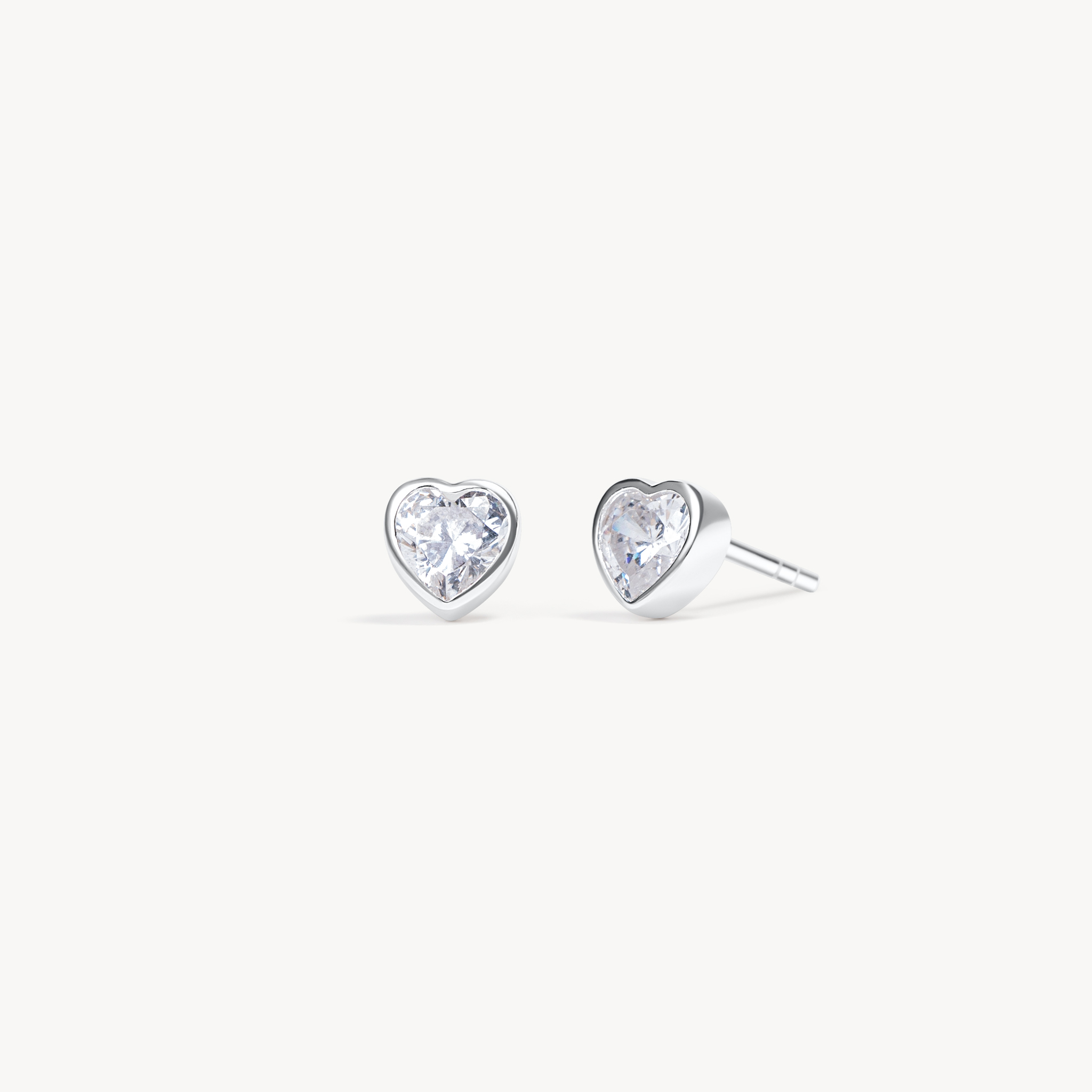 Adore Bezel Studs - Silver Adore Bezel Studs - Silver