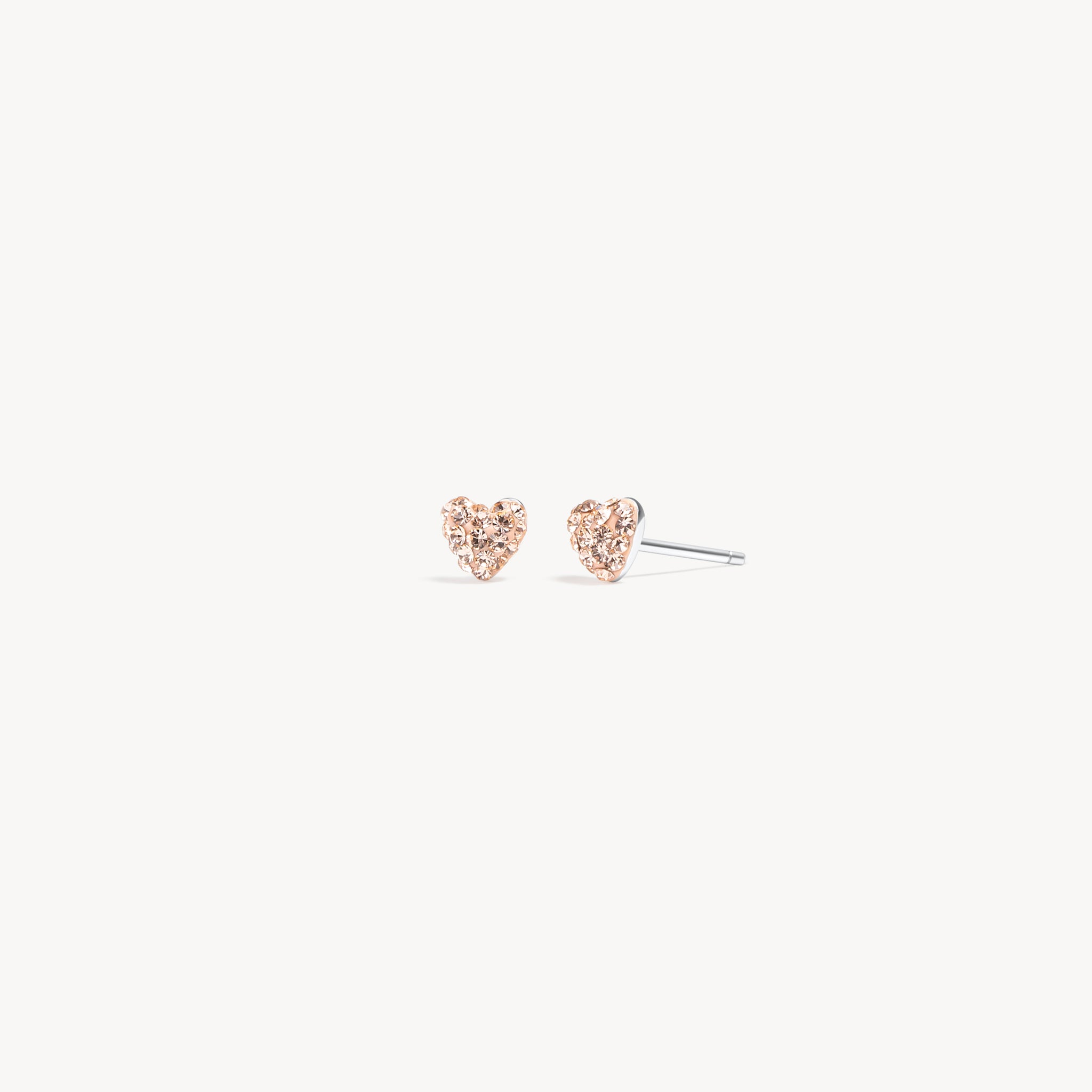 Mini Sparkle Heart Studs - Rose Gold Mini Sparkle Heart Studs - Rose Gold