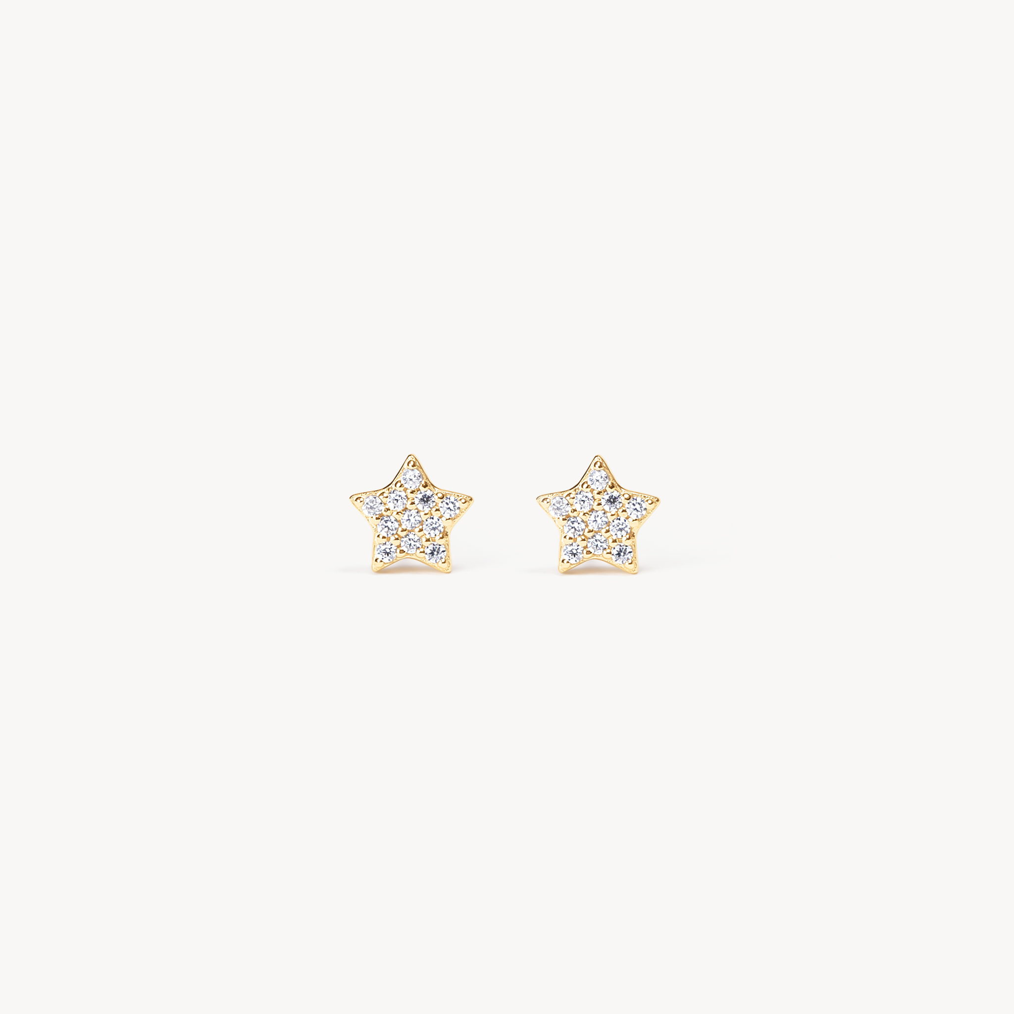 Mini Pave Star Studs - Gold Mini Pave Star Studs - Gold