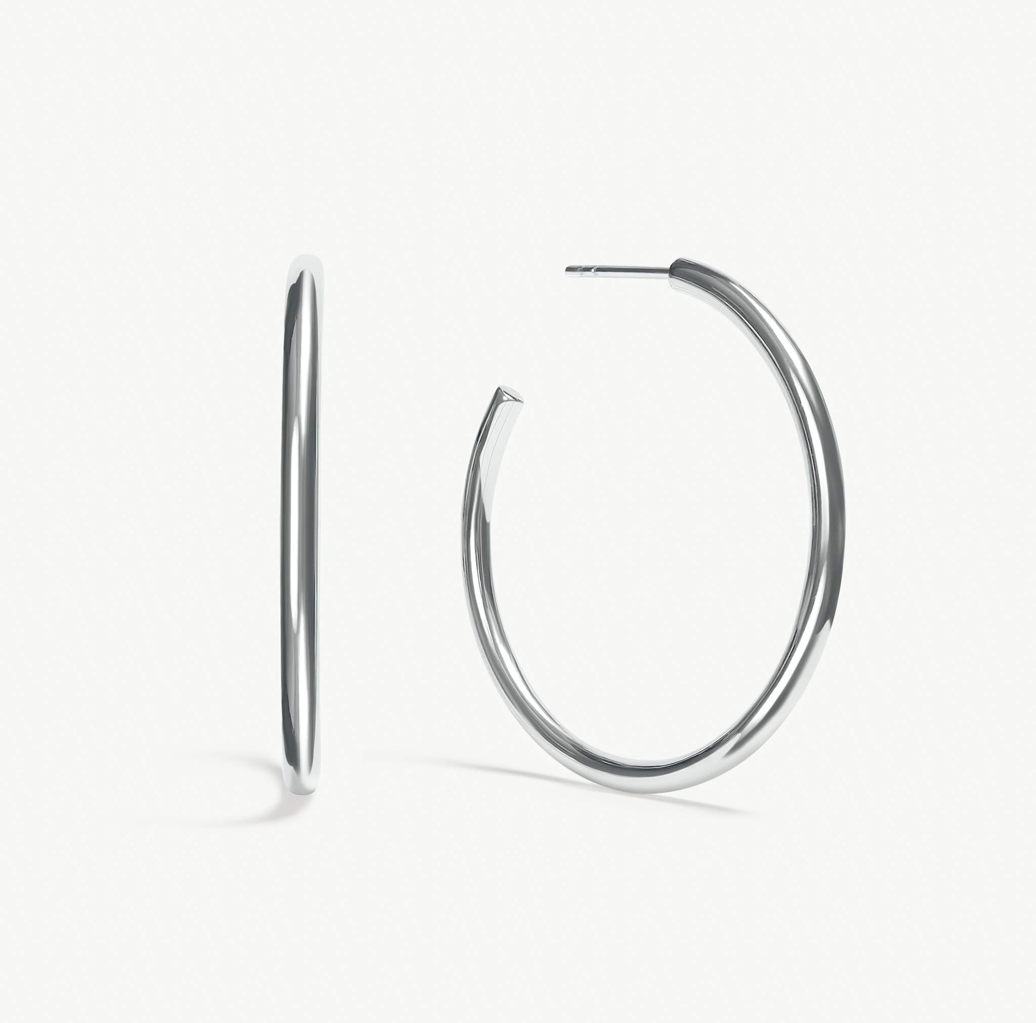 Lightweight Statement Hoops - Silver Lightweight Statement Hoops - Silver