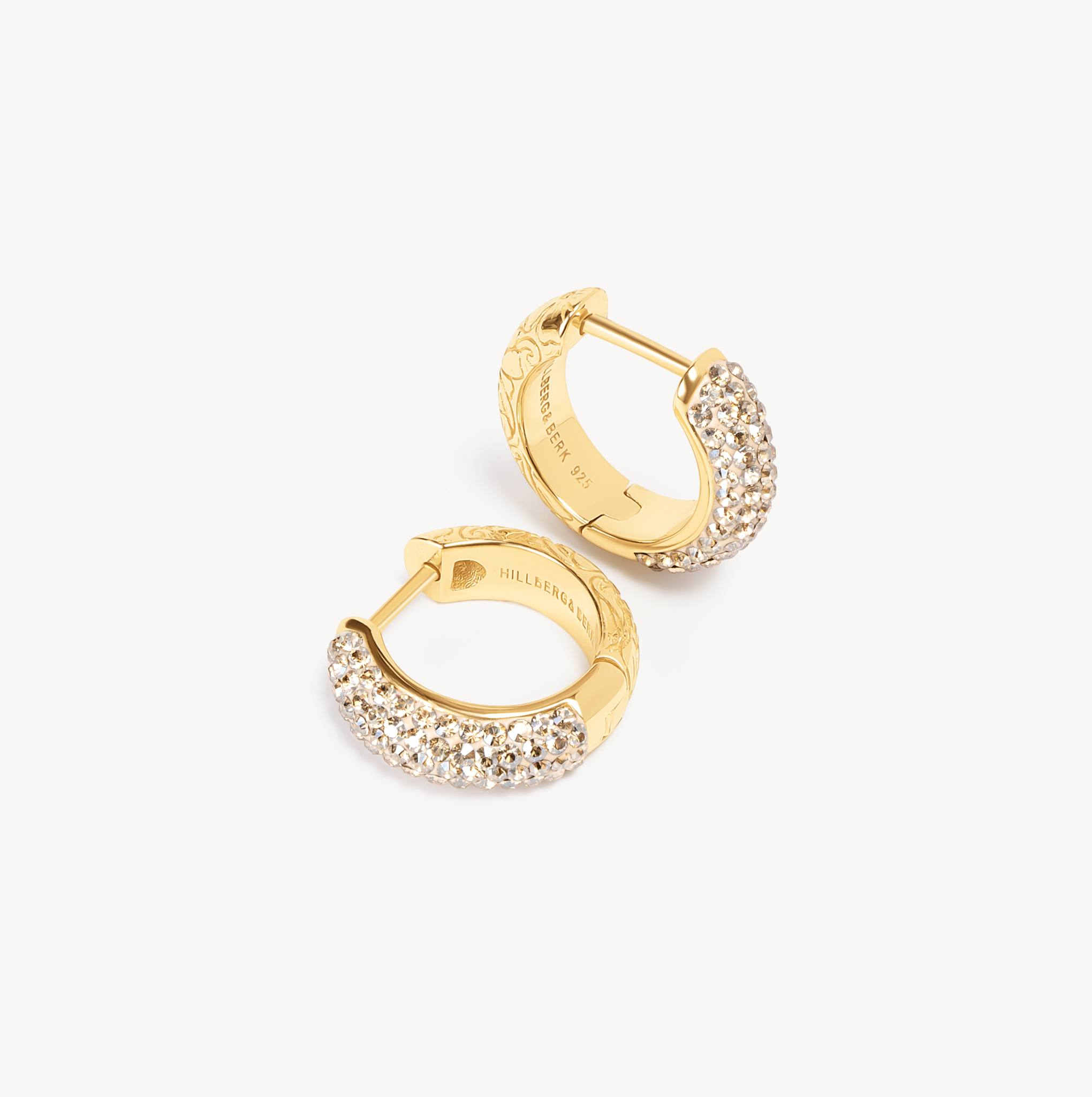Sparkle Reversible Hoop Earrings - Soft Gold Sparkle Reversible Hoop Earrings - Soft Gold