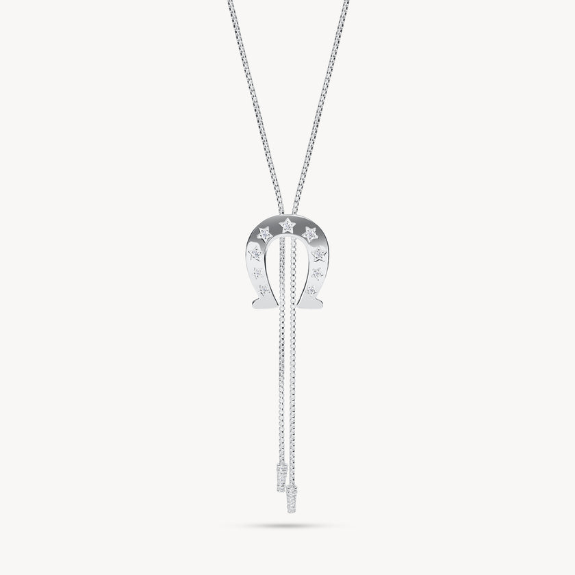 Horseshoe Bolo Tie - Silver Horseshoe Bolo Tie - Silver