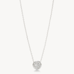 Sparkle Bezel Pendant - White thumbnail 1