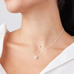Sparkle Bezel Pendant - White thumbnail 2