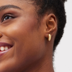 Two-Tone Reversible Bold Hoops - Gold/Silver thumbnail 2