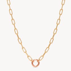 Clip Charm Chain - Gold Chain - Rose Link thumbnail 1